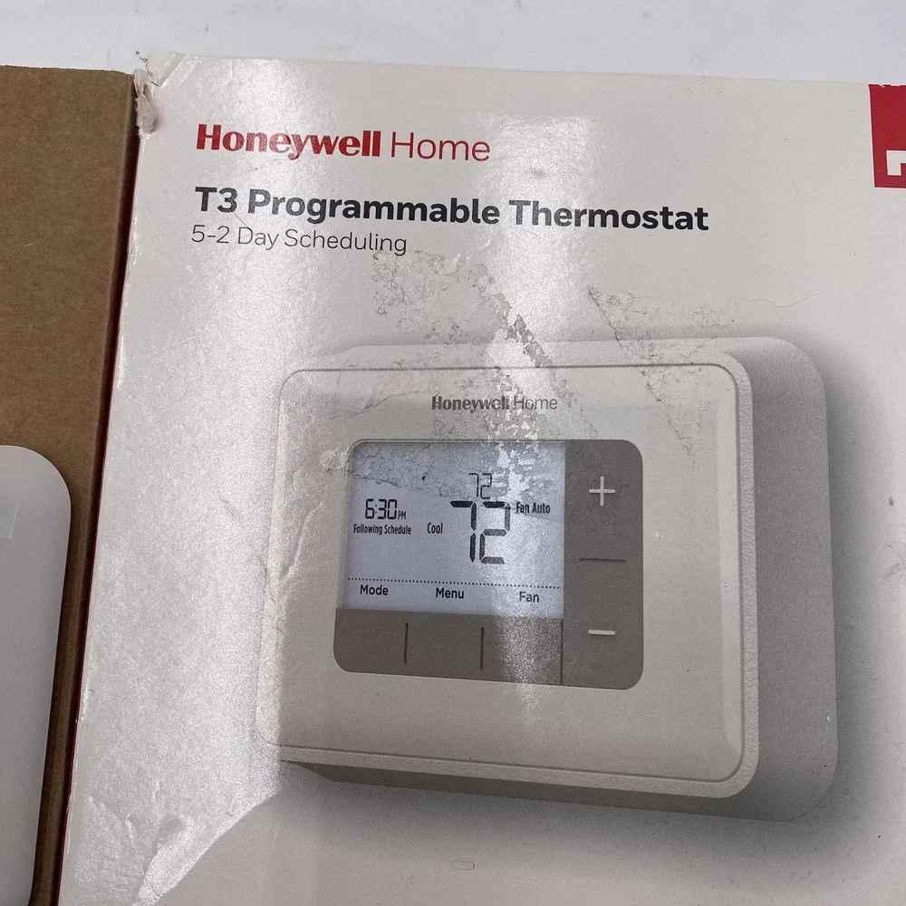 HONEYWELL RTH6360 T3 5-2 DAY PROGRAMMABLE THERMOSTAT FOR PARTS ONLY SEE PICS